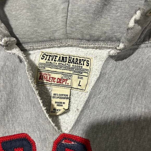 Steve & Barry’s Varsity Baseball Team Hoodie Gray Embroidered Graphic Size L - Picture 2 of 6